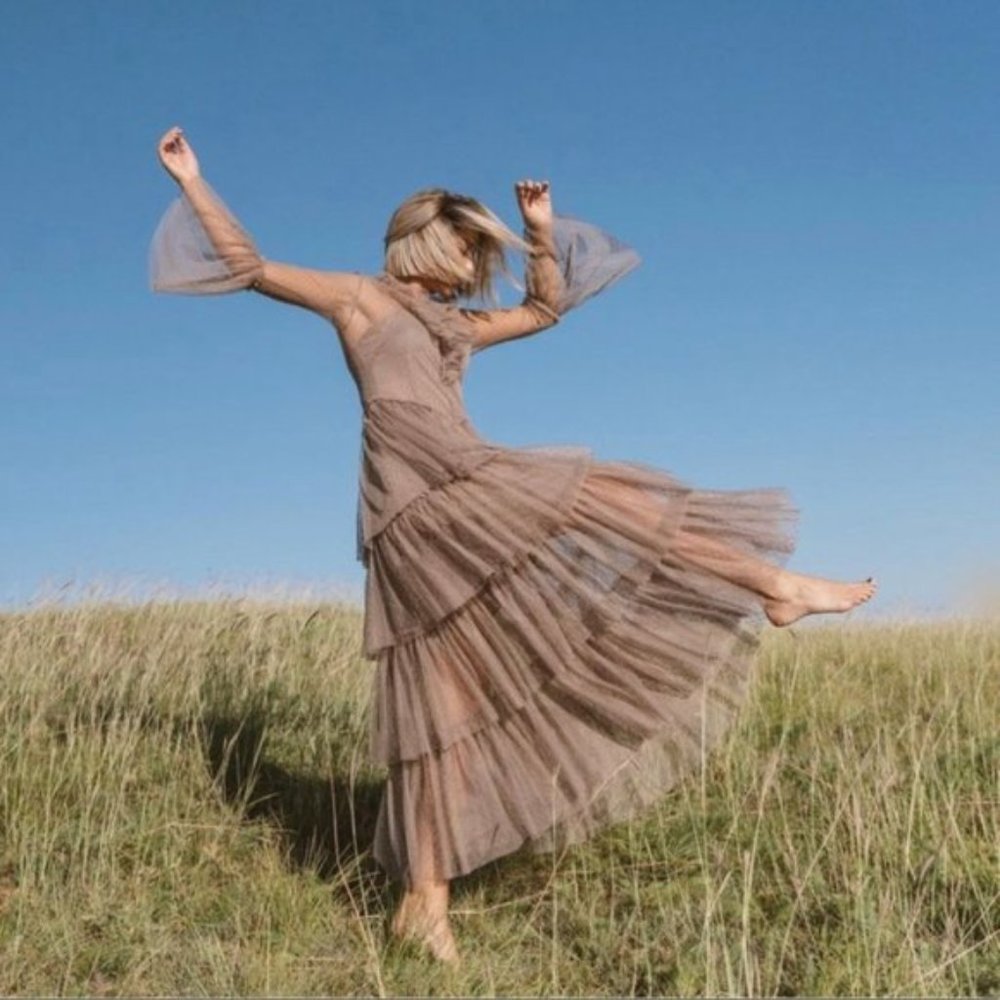 NWT Sandra Mansour x H M Long Tulle Dress sz S